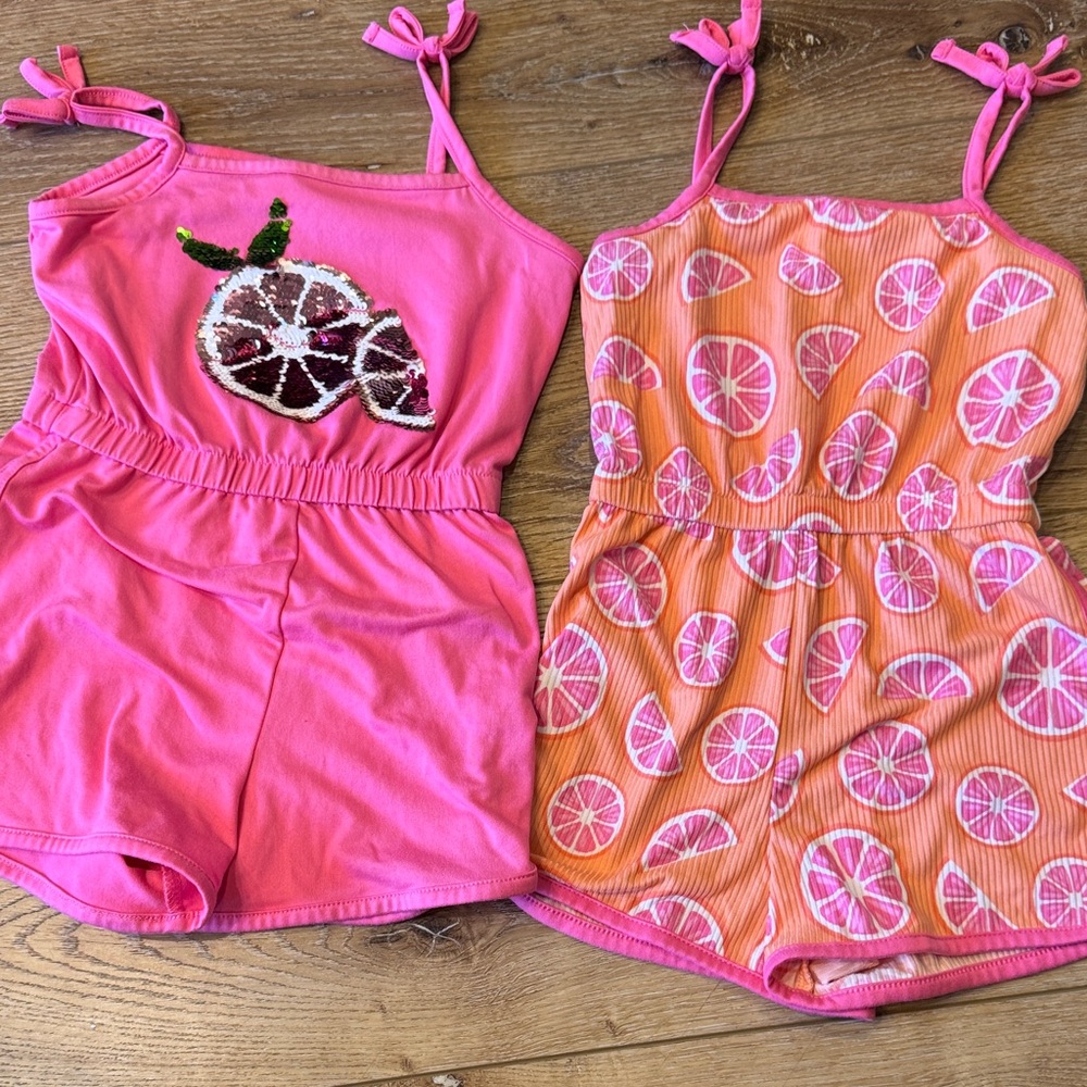Vibrant Citrus Kids Rompers Set